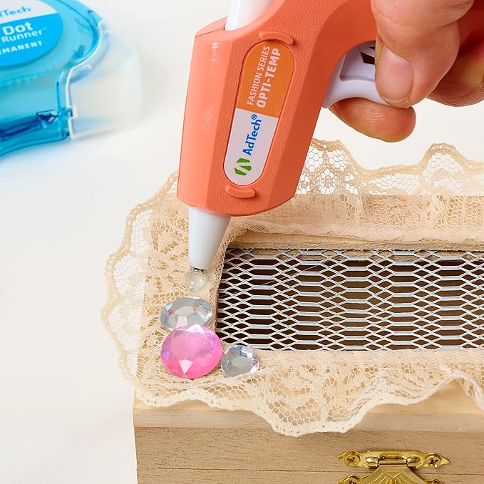 Adtech Mini Hot Glue Sticks Clear | High Temperature | Bonds in 30 Seconds | 800 Count, Pack of 8