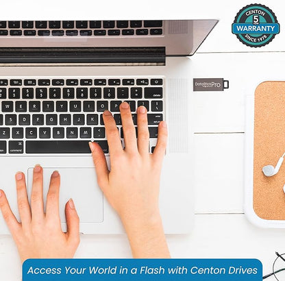 8GB DataStick Pro by Centon, 25 Pack, USB 2.0 Flash Drive Memory Stick for Storage and Backup