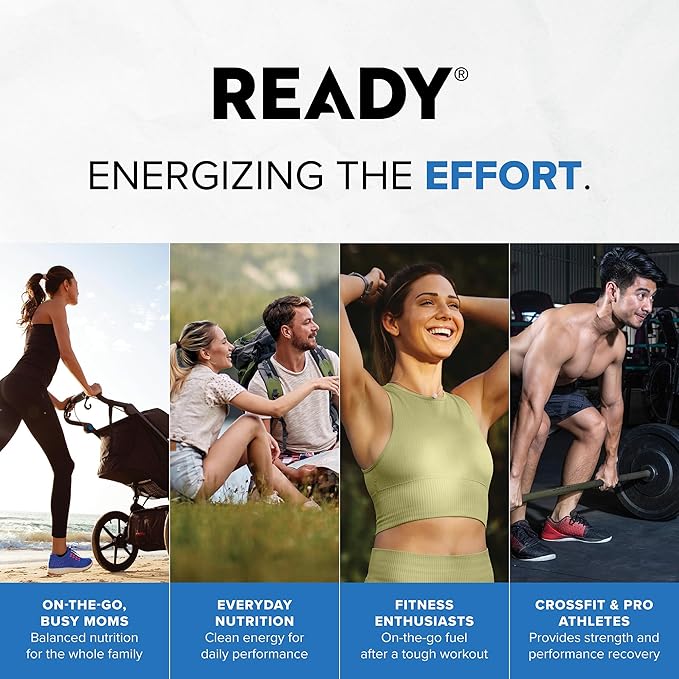 Ready® Protein Bars – High-Protein Snack with 15g Whey Protein, All-Natural Ingredients, Supports Lean Muscle and Recovery, No Artificial Sweeteners – Vanilla Swirl, 12-Pack