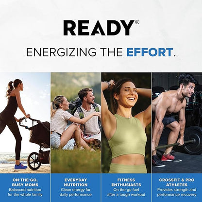 Ready® Protein Bars – High-Protein Snack with 15g Whey Protein, All-Natural Ingredients, Supports Lean Muscle and Recovery, No Artificial Sweeteners – Vanilla Swirl, 12-Pack