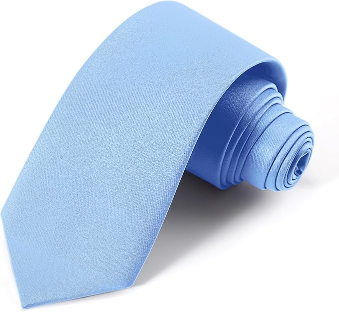 Black Ties For Men Solid Pure Color Formal Neckties 3.15" (8CM) Men's Tie for Business and Wedding with Gift Box