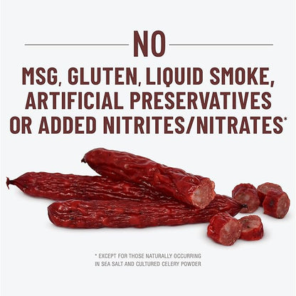 Duke's Pork Hot & Spicy Smoked Shorty Sausages, 7g Protein Per Serving, Stocking Stuffer, 2.5 oz. Snack Bags (Pack of 7)