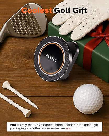 A2C Alloy Magnetic Golf Cart Phone Holder Compatible with MagSafe iPhone 12-17, Unique Golf Gifts for Men Golfers Women Dad Him, 2026 Golf Accessories Essentials Gadgets Fits EZGO, Club Car, Yamaha