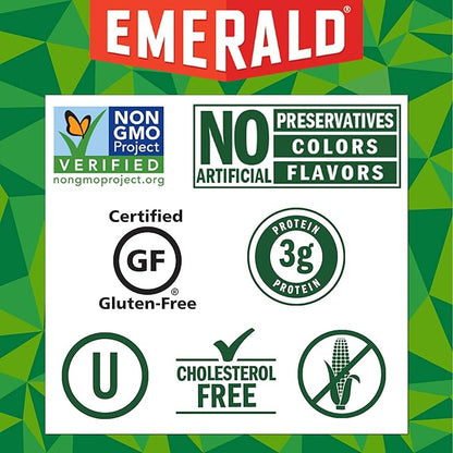 Emerald Nuts Unsalted Almonds and Walnuts 7 Ct (1-Pack), 100-Calorie Individual Packs of Nut Blend, Kosher Certified, Non-GMO, Contains No Artificial Preservatives, Flavors or Synthetic Colors