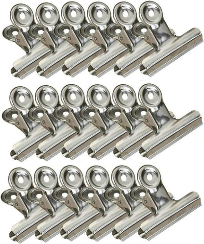 18 Pack Stainless Steel Chip Bag Clips Heavy Duty Food Bags Clamp Clips for Kitchen Office School (3In)