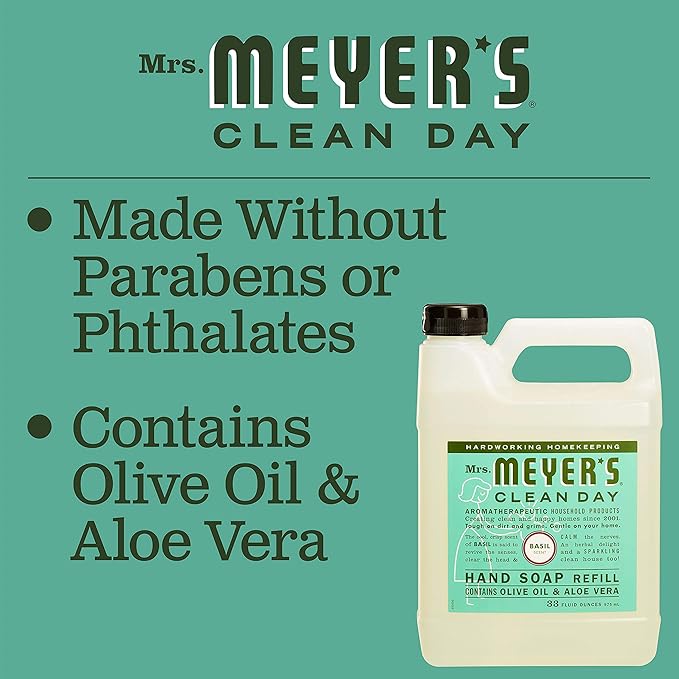 Mrs. MEYER'S CLEAN DAY Hand Soap Refill Scent Variety Pack 2 CT (Lavender + Basil)