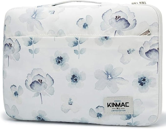 Kinmac 360 Degree Protective Laptop Sleeve Case Bag with Handle for MacBook Air 15 inch and 15 inch-15.6 inch HP Lenovo Dell ASUS Acer Notebook Computer (Chinese Ink Flower)