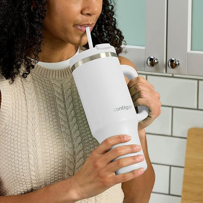 Contigo Streeterville 40oz Tumbler, Stainless Steel Vacuum Insulated, Leak-Proof, Cold for 29 Hours, Salt (Pack of 4)