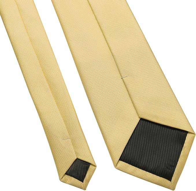 DecTwig Men's Ties Solid Color Formal Neckties 3.15" (8CM) Black Ties For Men