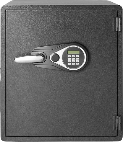Amazon Basics Fireproof Safe and Waterproof Safe Box with Digital Electronic Lock, for Home Use, 2.13 Cubic Feet, 24"Hx20.87"Wx19"D, Black