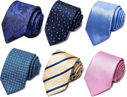 Tie For Men Necktie Woven Jacquard Neck Ties Set 6 PCS