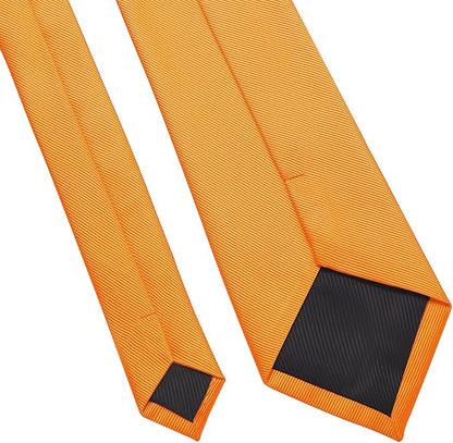 DecTwig Men's Ties Solid Color Formal Neckties 3.15" (8CM) Black Ties For Men