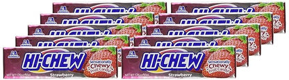 Hi-Chew Sensationally Chewy Japanese Fruit Candy, Strawberry, 1.76 Ounce (Pack of 10)