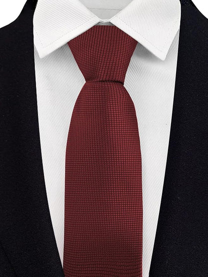 Adulove Men's Necktie Classic Silk Tie Woven Jacquard Neck Ties 6 PCS