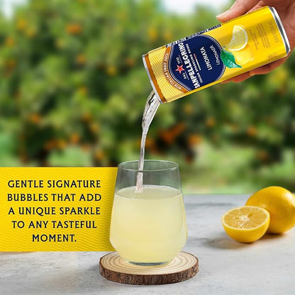 Sanpellegrino Italian Sparkling Drink Limonata, Sparkling Lemon Beverage, 24 Pack Of Cans