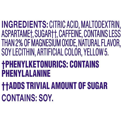 Crystal Light Citrus Naturally Flavored Powdered Drink Mix with Caffeine, 10 ct On-the-Go-Packets