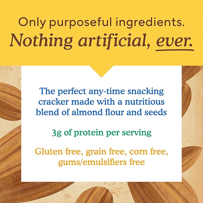 Simple Mills Almond Flour Crackers, Rosemary & Sea Salt - Gluten Free, Vegan, Healthy Snacks, 4.25 Ounce (Pack of 2)