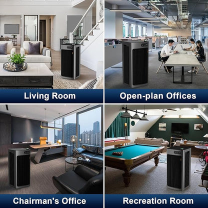 Jafända Air Purifier for Home Office Room Up to 6862 ft², Dual Carbon Air Filter Air Cleaner, Smart Whole House HEPA Air Purifiers Remove 99.97% Dust Pollen Smoke Pet Dander Allergies Mold Odors VOCs