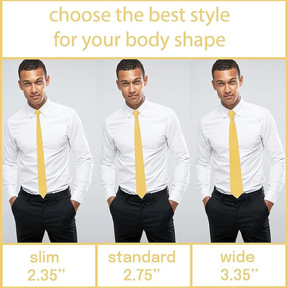 Men's Oxford Matt Neckties Solid Color for Adults Tuxedo Classic Design, by Bow Tie Hosue