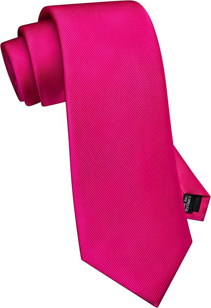 GUSLESON Classic New 3.15"（8cm） Men's Solid Color Necktie Wedding Business Tie + Gift Box