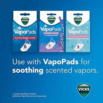 Vicks Dual Comfort Cool + Warm Mist Humidifier for Bedrooms With Fusion Technology, Compatible with Vicks VapoPads and Vicks VapoSteam, White