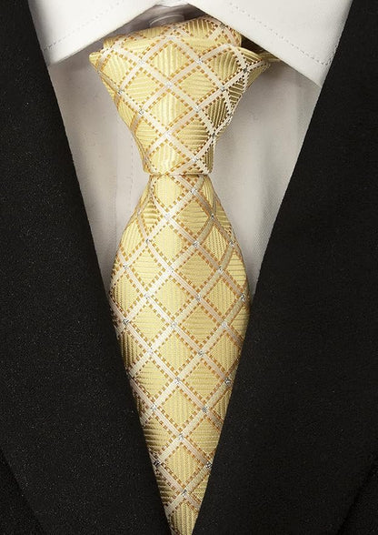 Adulove Men's Necktie Classic Silk Tie Woven Jacquard Neck Ties 6 PCS