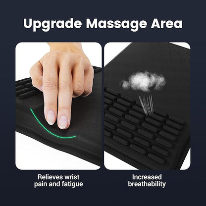 MEKASS Mouse Pad with Wrist Rest, Ergonomic Slope Mousepad for Carpal Tunnel Pain Relief, Memory Foam Desk Computer Wrist Support Mouse Pad with Non-Slip PU Base for Office Home (Beach)