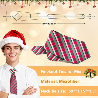Fineknot Black Ties for Men, Formal Neckties for Men, Solid Color Mens Ties for Business, Wedding, Party, Mens Neck Tie