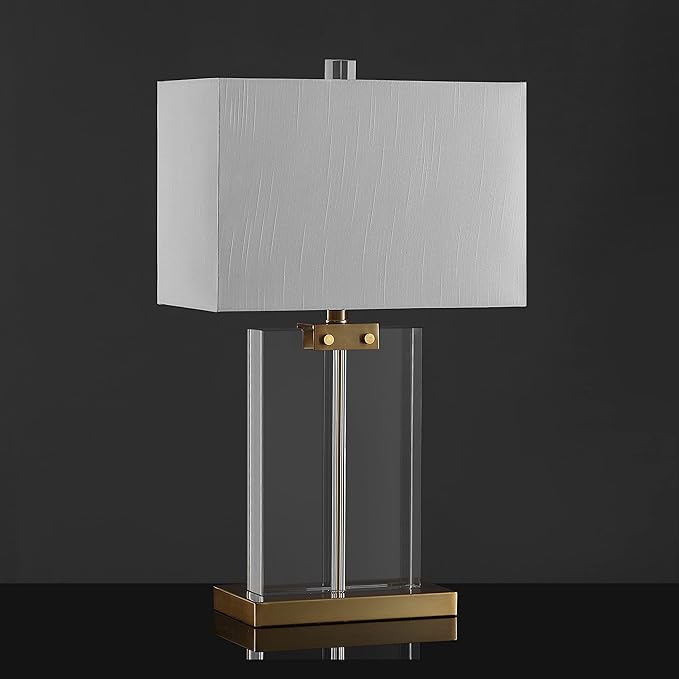 SAFAVIEH Couture Lighting Collection Maddock Crystal 26-inch Bedroom Living Room Home Office Desk Nightstand Table Lamp (LED Bulb Included)