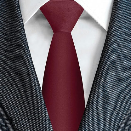 Men's Ties Solid Pure Color 3.15" (8CM) Necktie Plain Formal Business Wedding Black Ties For Men