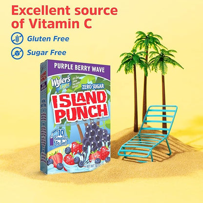 Wyler's Light Island Punch, Purple Berry Wave, 10 CT
