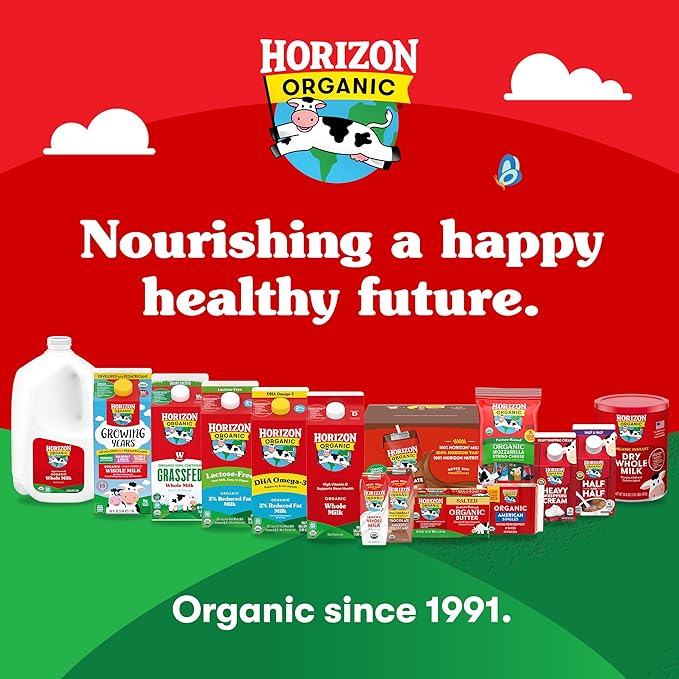 Horizon Organic Shelf Stable 1% Lowfat Strawberry Milk Boxes, 8 fl oz, 12 Count - 8g Protein per Serving, USDA Organic UHT from Pasture-Raised Cows, Ready to Drink for Lunchbox, Travel, or On-the-Go, No Refrigeration Needed