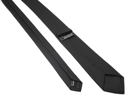 Skinny Solid Ties for Men, 2.5 inch Slim Plain Neckties 4-Pack