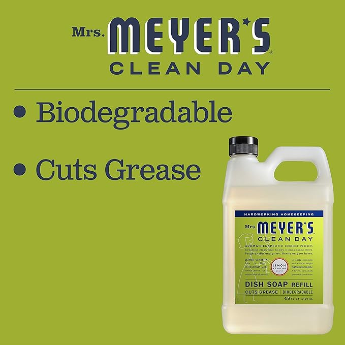 Mrs. MEYER'S CLEAN DAY Hand Soap Refill Scent Variety Pack 2 CT (Basil + Lemon Verbena)