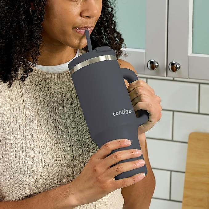 Contigo Streeterville 40oz Tumbler, Stainless Steel Vacuum Insulated, Leak-Proof, Cold for 29 Hours, Darkstone