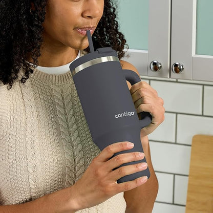 Contigo Streeterville 40oz Tumbler, Stainless Steel Vacuum Insulated, Leak-Proof, Cold for 29 Hours, Darkstone (Pack of 4)