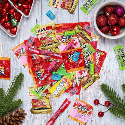 Bulk Christmas Candy Variety Pack 5 Pound - Individually Wrapped Assorted Candies for Stocking Stuffers, Holiday Parties, Pinata Fillers, Classroom, Office Bowls & Treats - Approx. 250 Pieces
