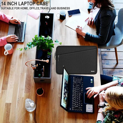 Laptop Sleeve, Traveling Water Resistant Carrying Computer Bag with Pocket, Shockproof Protective Laptop Case Cover Compatible for 15.6 Inch HP, Lenovo, Dell, ASUS, Acer, Notebook, Black