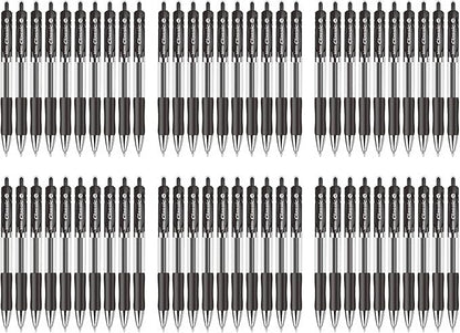 Classic Retractable Gel Roller Pens, 0.7mm Fine Point (Black Ink - 60 Packs)