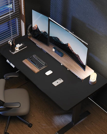 Extra Large Desk Mat - 63"x 17" Non-Slip Office Desk Pad, Oversized Mouse Pad for Home & Work, Waterproof Desk Protector for Keyboard & Mouse (Black)