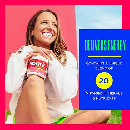 AdvoCare Spark - Energy Drink Mix - Vitamin & Amino Acid Supplement - Supports Energy & Focus - Portable Immune Support - Sugar-Free - Strawberry