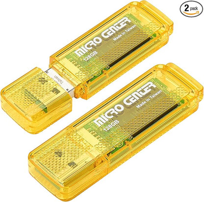 INLAND Micro Center SuperSpeed 2 Pack 128GB USB 3.0 Flash Drive Gum Size Memory Stick Thumb Drive Data Storage Jump Drive (128G-2 Pack)