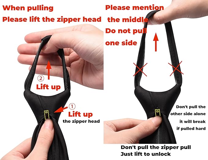 Branduce 3.15"（8cm） Pre-tied Adjustable Zipper Tie and Lapel Pin Solid Necktie Handkerchief Set for Men