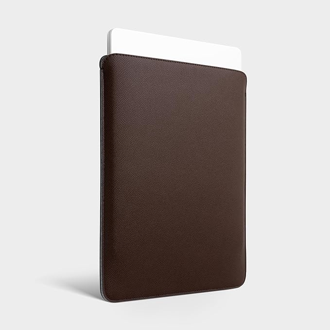 Comfyable Laptop Sleeve 15 Inch Precisely Compatible with MacBook Air 15" M4 2025 A3241 & M3 2024 A3114 & M2 2023 A2941, Faux Leather Cover Case, Coffee