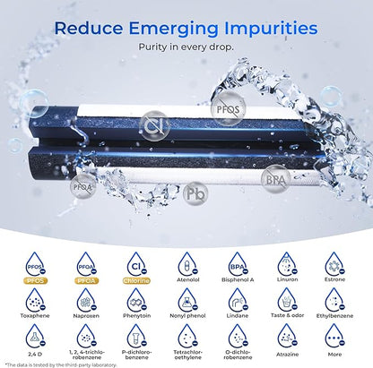 Waterdrop Plus UKF7003 Replacement for Maytag® UKF7003, UKF7002AXX, Whirlpool® EDR7D1, UKF7003AXX, UKF7002, 7003AXXP, UKF6001AXX, NSF 401&53 Refrigerator Water Filter, 3 Filters (Package May Vary)