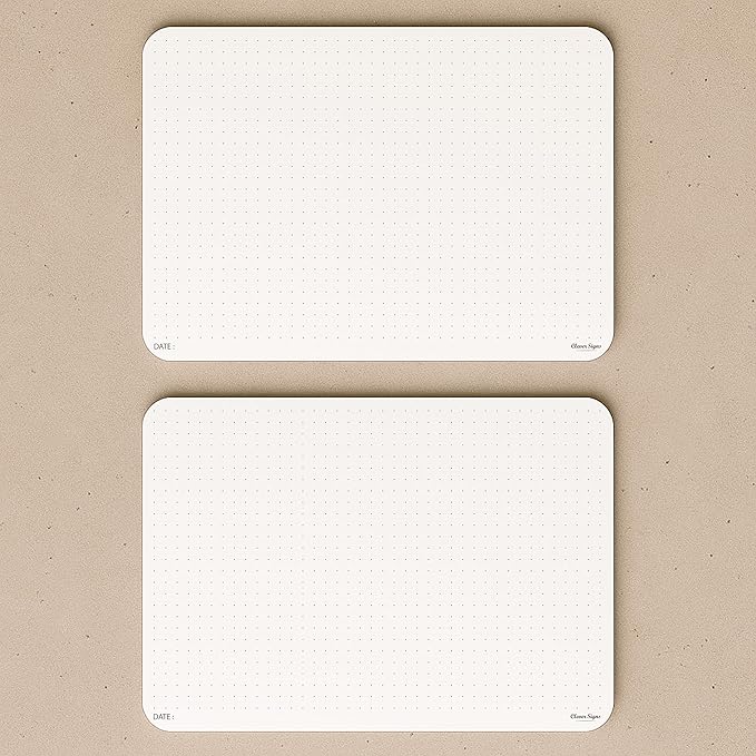 CLEVER SIGNS A5 Dot Grid Notepad - 2 Pack (5,8" x 8,3")- Medium Dotted Memo Desk Pads-Premium Paper with Cardboard Back Support - Ideal for Note-taking, Planning, Sketching, and Journaling