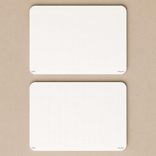 CLEVER SIGNS A5 Dot Grid Notepad - 2 Pack (5,8" x 8,3")- Medium Dotted Memo Desk Pads-Premium Paper with Cardboard Back Support - Ideal for Note-taking, Planning, Sketching, and Journaling