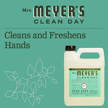 Mrs. MEYER'S CLEAN DAY Hand Soap Refill Scent Variety Pack 2 CT (Basil + Lemon Verbena)