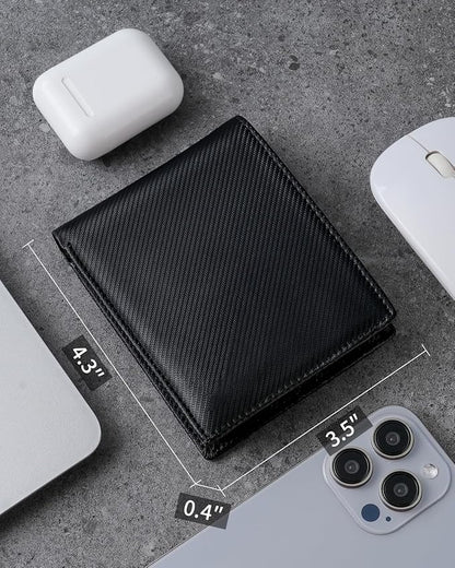 Genuine Leather Wallet for Men Bifold RFID Blocking Wallets with 12 Card Slots, 2ID Window & 2 Cash Pocket - Includes Gift Box