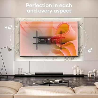 ONKRON Full Motion TV Wall Mount for 42-120 Inch TVs up to 220 lbs, Heavy Duty TV Mount with Swivel and Tilt, Extension Arm, max VESA 1000x600, Large Articulating Television Mount Bracket Black